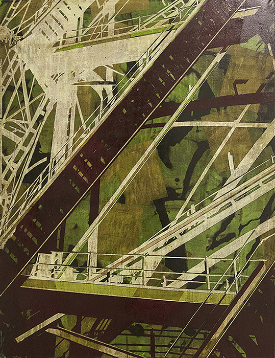 Jan Muche, Senza titolo, 2015, acrilico e inchiostro su tela, 100 x 130 cm