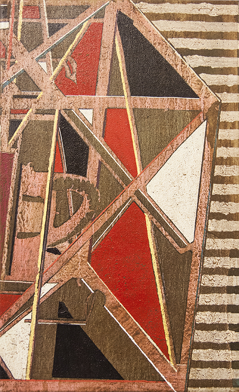 Jan Muche, Senza titolo, 2015, acrilico e inchiostro su tela, 25x40 cm